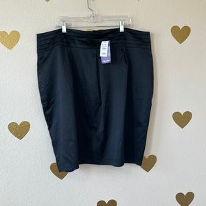 BNWT black Sateen skirt City chic XL size 22